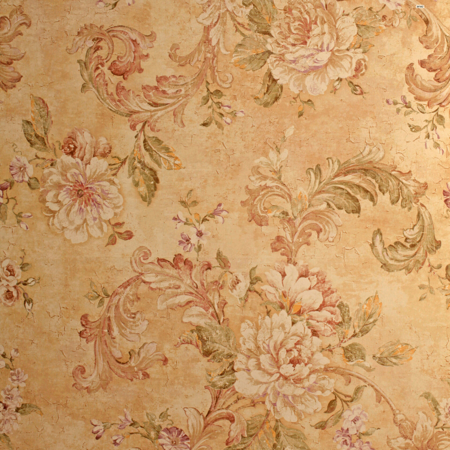 Medieval Flower Gold Vinyl Photography Backdrop For Studios - Frank Doorhof