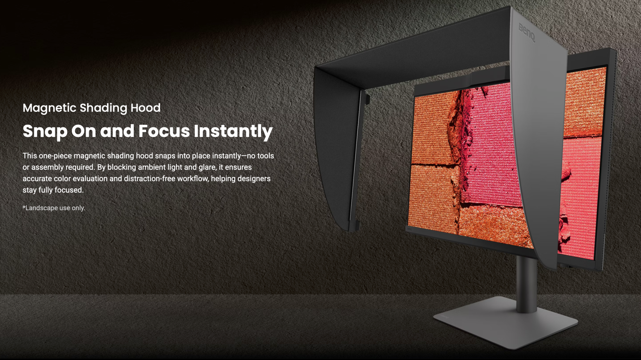 the BenQ Creative Pro PD2770U is the first with a magnetic hood