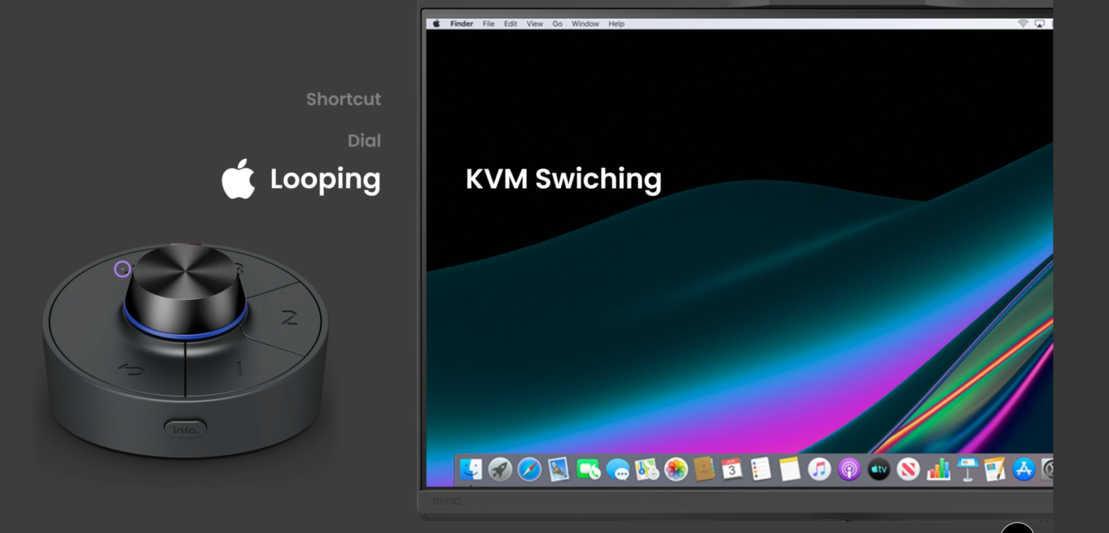 the BenQ PD2770 has a wireless hot key puck